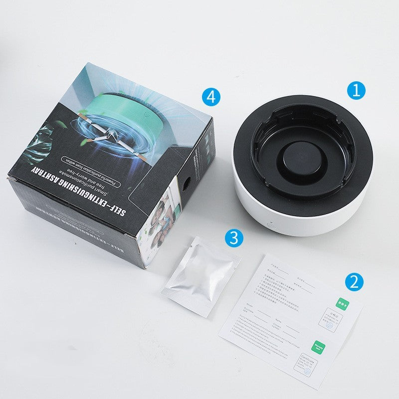 Automatic Smoke Removal Air Purifier Ashtray – USB Rechargeable Odor Eliminator For Home, Office & Car