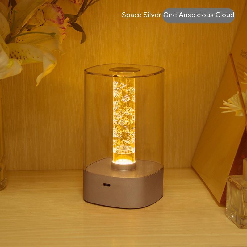 LED Touch Night Lamp – USB Rechargeable Bedside Ambient Light