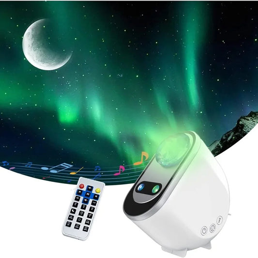 Aurora Borealis Galaxy Projector – LED Star & Moon Night Light for Bedroom, Home Décor & Gifts