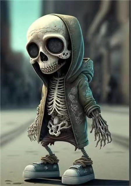 Halloween Skeleton Figurines – Cool Resin Skeleton Doll Ornaments for Spooky Home Décor & Party Decorations