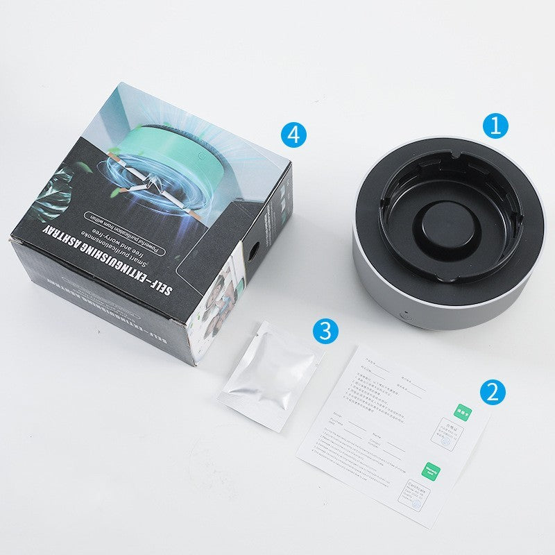 Automatic Smoke Removal Air Purifier Ashtray – USB Rechargeable Odor Eliminator For Home, Office & Car
