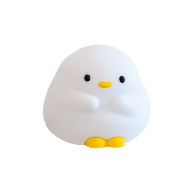 Cute Duck LED Night Lamp – Rechargeable Silicone Touch Light for Kids