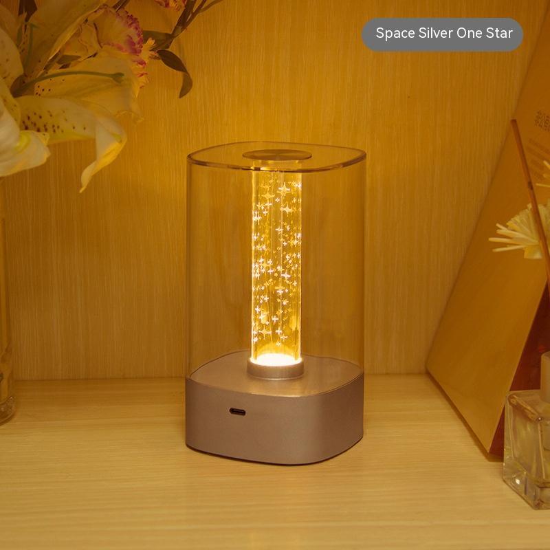 LED Touch Night Lamp – USB Rechargeable Bedside Ambient Light