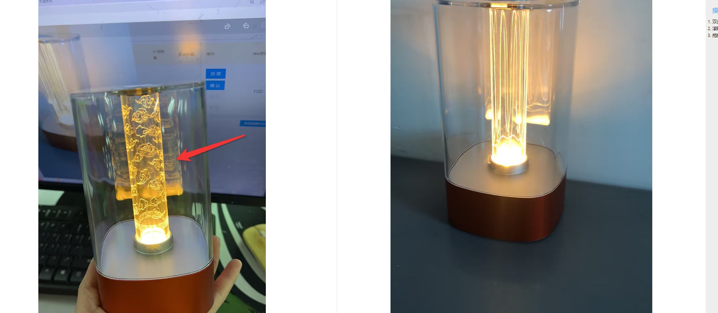 LED Touch Night Lamp – USB Rechargeable Bedside Ambient Light