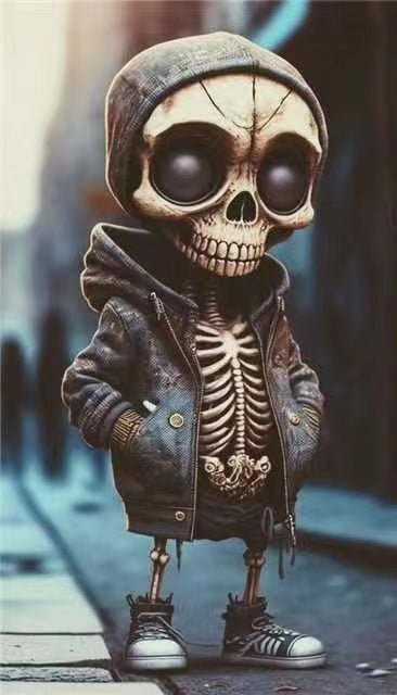 Halloween Skeleton Figurines – Cool Resin Skeleton Doll Ornaments for Spooky Home Décor & Party Decorations