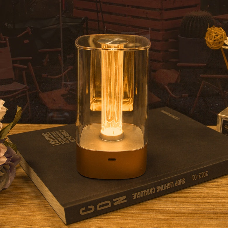 LED Touch Night Lamp – USB Rechargeable Bedside Ambient Light