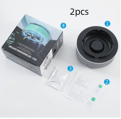 Automatic Smoke Removal Air Purifier Ashtray – USB Rechargeable Odor Eliminator For Home, Office & Car