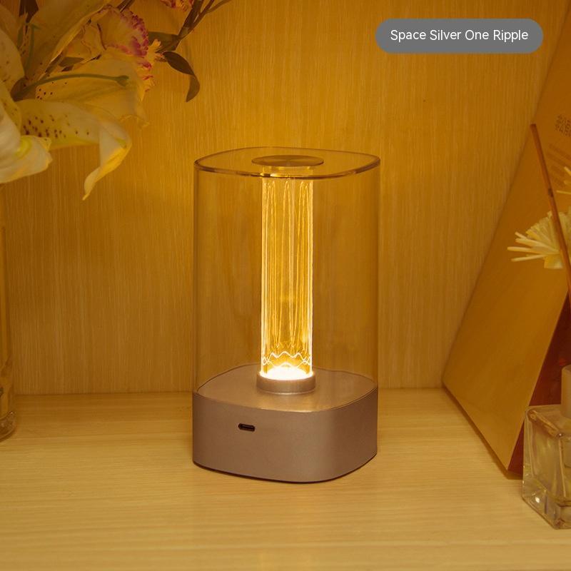 LED Touch Night Lamp – USB Rechargeable Bedside Ambient Light