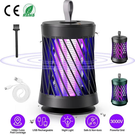 Rechargeable Mosquito Killer Lamp – Electric Bug Zapper with Night Light