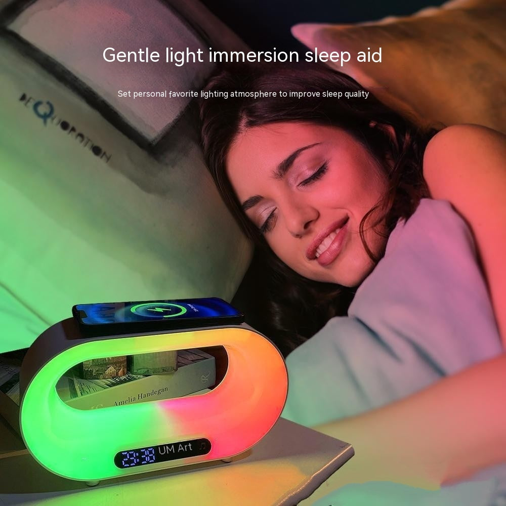 3-in-1 Smart LED Night Light with Wireless Charger & Clock