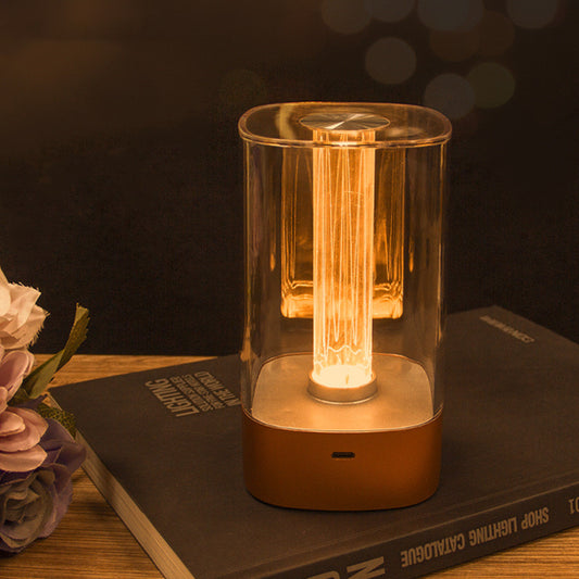 LED Touch Night Lamp – USB Rechargeable Bedside Ambient Light